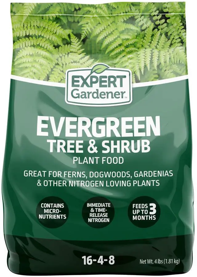Main image of Expert Gardener Evergreen Tree and Shrub Plant Food, 16-4-8 Fertilizer, 4 lb.