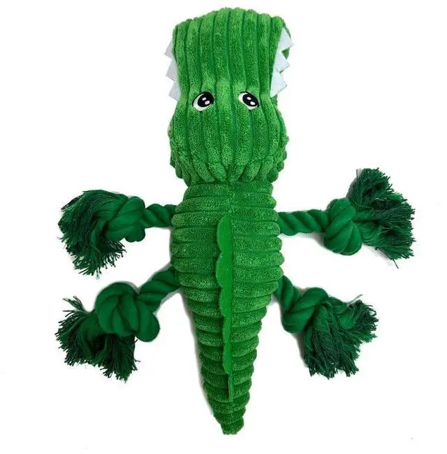 Main image of Vibrant Life Green Alligator Plush Dog Toy with Squeaker, Chew Level 3