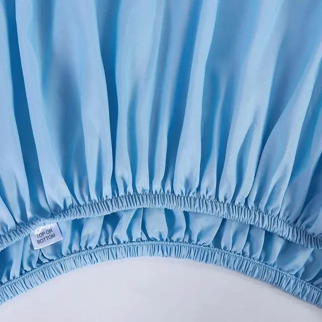 Alt view image 6 of 7 - Mainstays Basic Value Microfiber Bed Sheet Set, Light Blue, Twin, 3-Piece