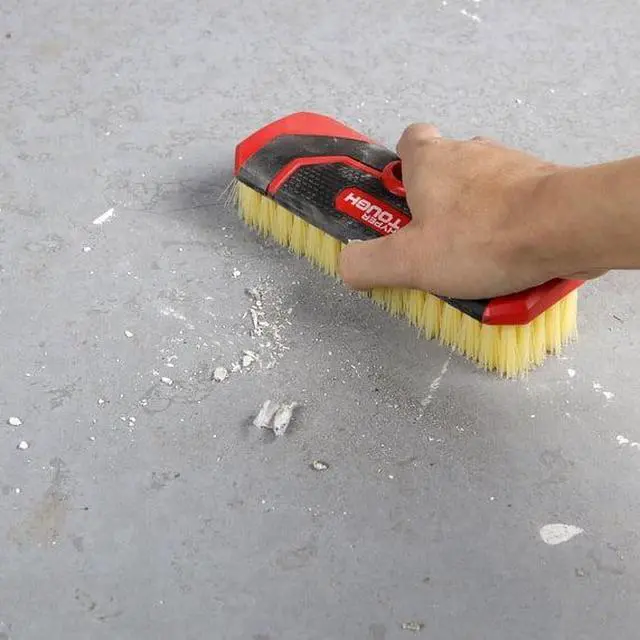 Alt view image 5 of 6 - HeavyDuty Scrub Brush by Hyper Tough, 7" × 2.75", NonSlip Handle, Threaded Socket for Extension Pole, for Tile, Concrete and CounterTop Cleaning