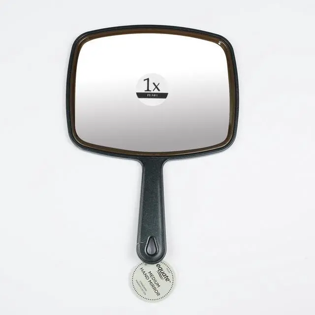 Alt view image 2 of 4 - Equate Medium Hand Mirror, Standard Magnification, Portable Square Mirror for Cosmetic Application & Hair Grooming, Holiday Gift / Stocking Stuffer