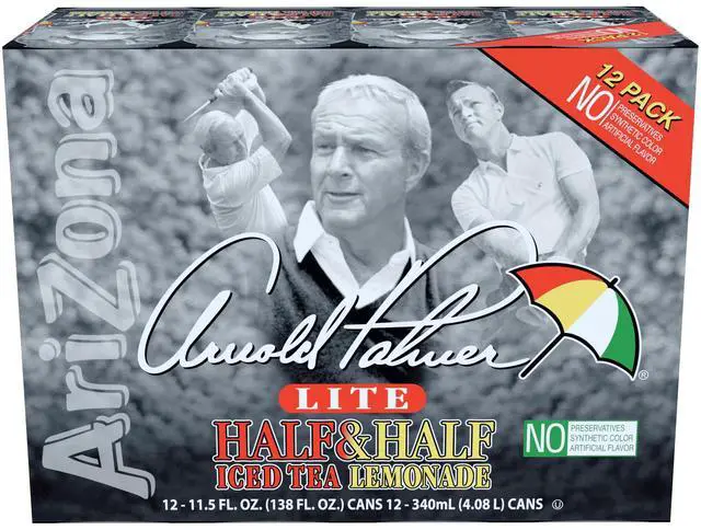 Main image of AriZona Arnold Palmer Lite Half & Half Iced Tea Lemonade - 11.5 fl oz (pack of 12)