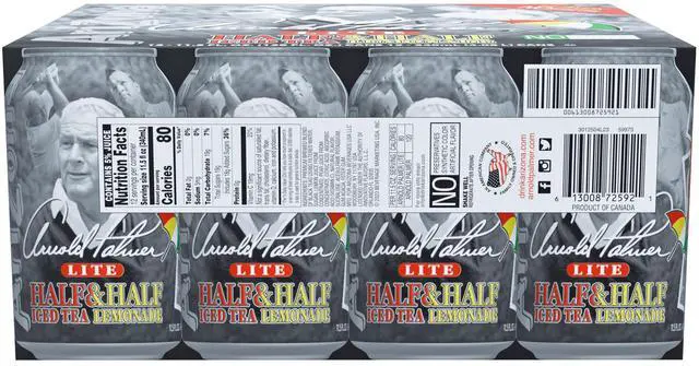Alt view image 6 of 6 - AriZona Arnold Palmer Lite Half & Half Iced Tea Lemonade - 11.5 fl oz (pack of 12)