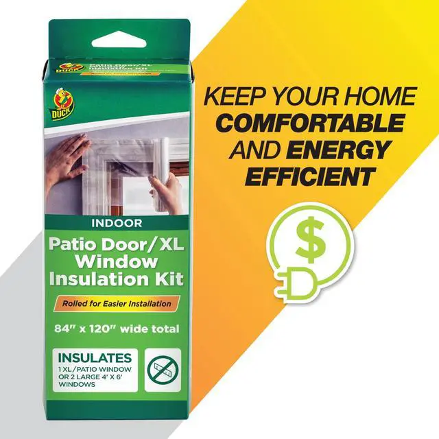 Main image of Duck Brand 84 in. x 120 in. Rolled Window Insulation Film Kit, Fits Patio Doors or XL Windows