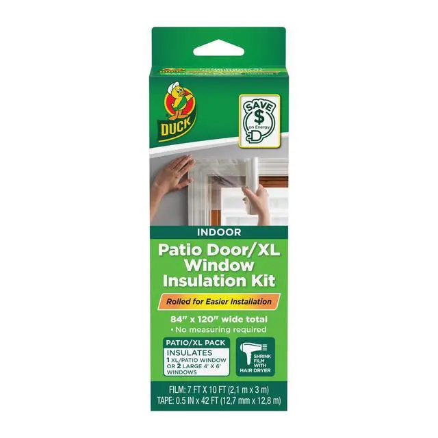 Alt view image 2 of 5 - Duck Brand 84 in. x 120 in. Rolled Window Insulation Film Kit, Fits Patio Doors or XL Windows