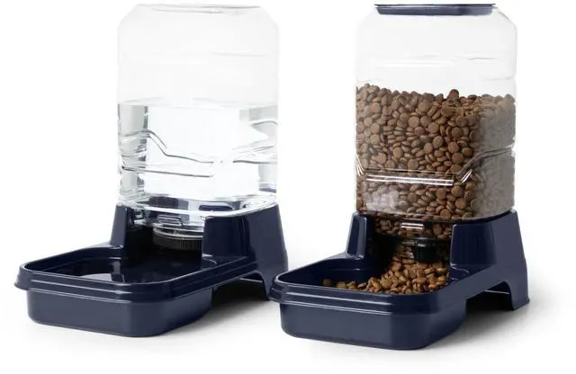 Main image of Vibrant Life 0.4Gallon Gravity Pet Waterer, Navy, BPAFree Automatic Refill Water Dispenser for ExtraSmall Pets, Clear Reservoir