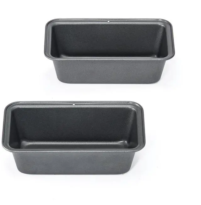 Main image of Mainstays 2pk Nonstick Mini Loaf Pan, 5.7 in W x 3 in D x 2 in H