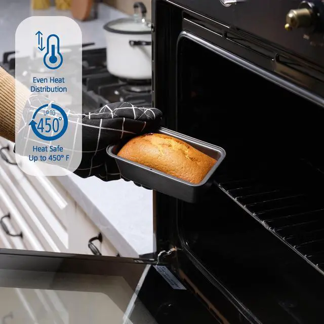 Alt view image 6 of 7 - Mainstays 2pk Nonstick Mini Loaf Pan, 5.7 in W x 3 in D x 2 in H