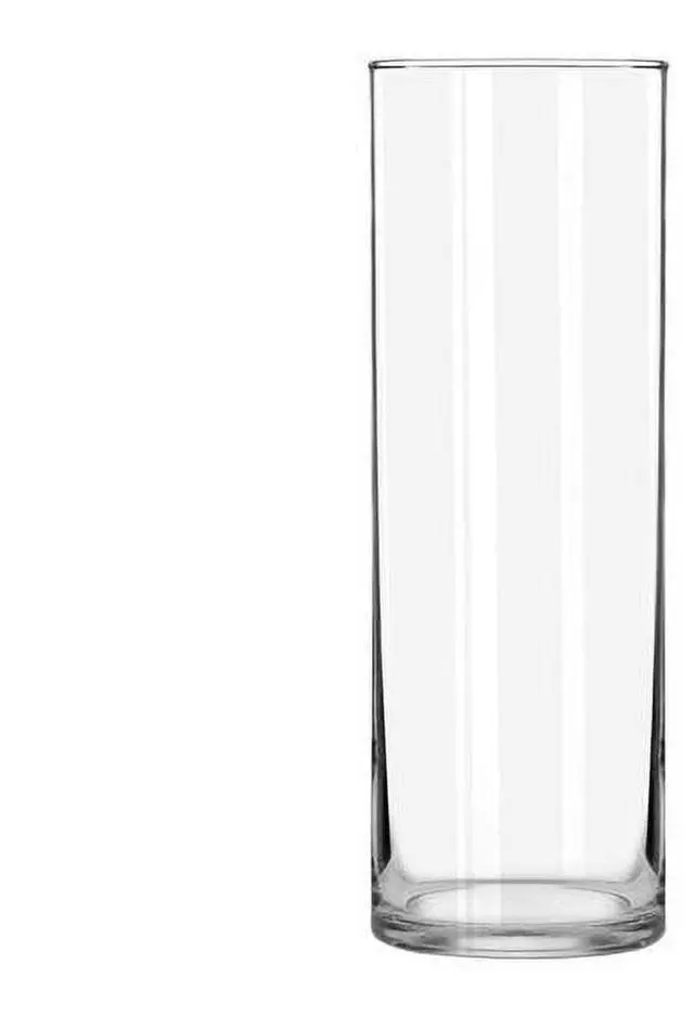 Main image of Libbey 9.5-Inch Clear Glass Cylinder Vase for Floral Arrangements