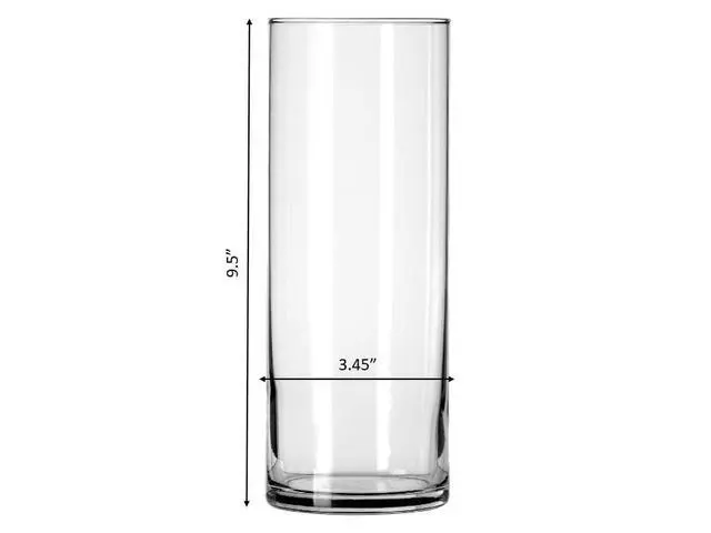 Alt view image 3 of 5 - Libbey 9.5-Inch Clear Glass Cylinder Vase for Floral Arrangements