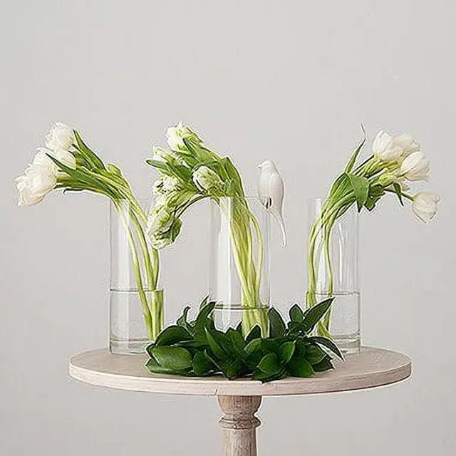 Alt view image 4 of 5 - Libbey 9.5-Inch Clear Glass Cylinder Vase for Floral Arrangements