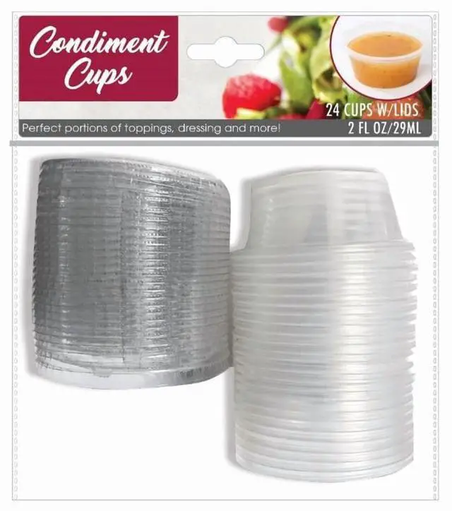 Alt view image 2 of 2 - Evri Durable Plastic Condiment Cups - 50 Pack