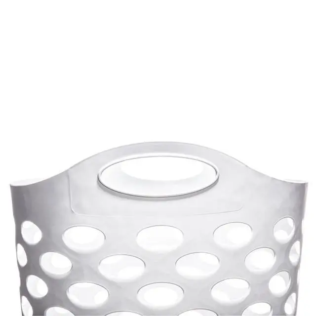 Alt view image 5 of 7 - Mainstays Flexible Round Laundry Hamper, White Plastic
