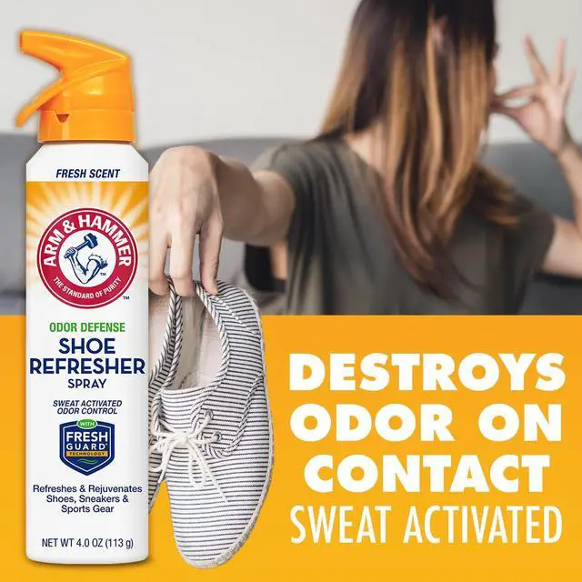 Alt view image 6 of 6 - Arm & Hammer Odor Defense Shoe Refresher Spray, Fresh Scent, 4 oz