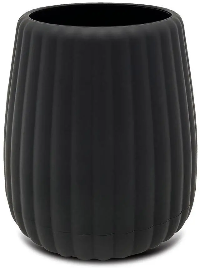 Main image of Mainstays Rubberized Plastic Ribbed Toothbrush Holder, Black