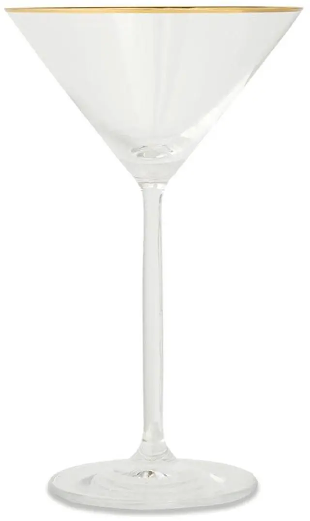 Main image of Thyme & Table 7 fl oz Martini Glass with Gold Rim