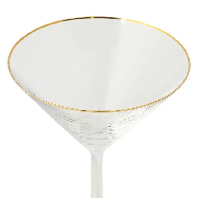 Alt view image 5 of 6 - Thyme & Table 7 fl oz Martini Glass with Gold Rim