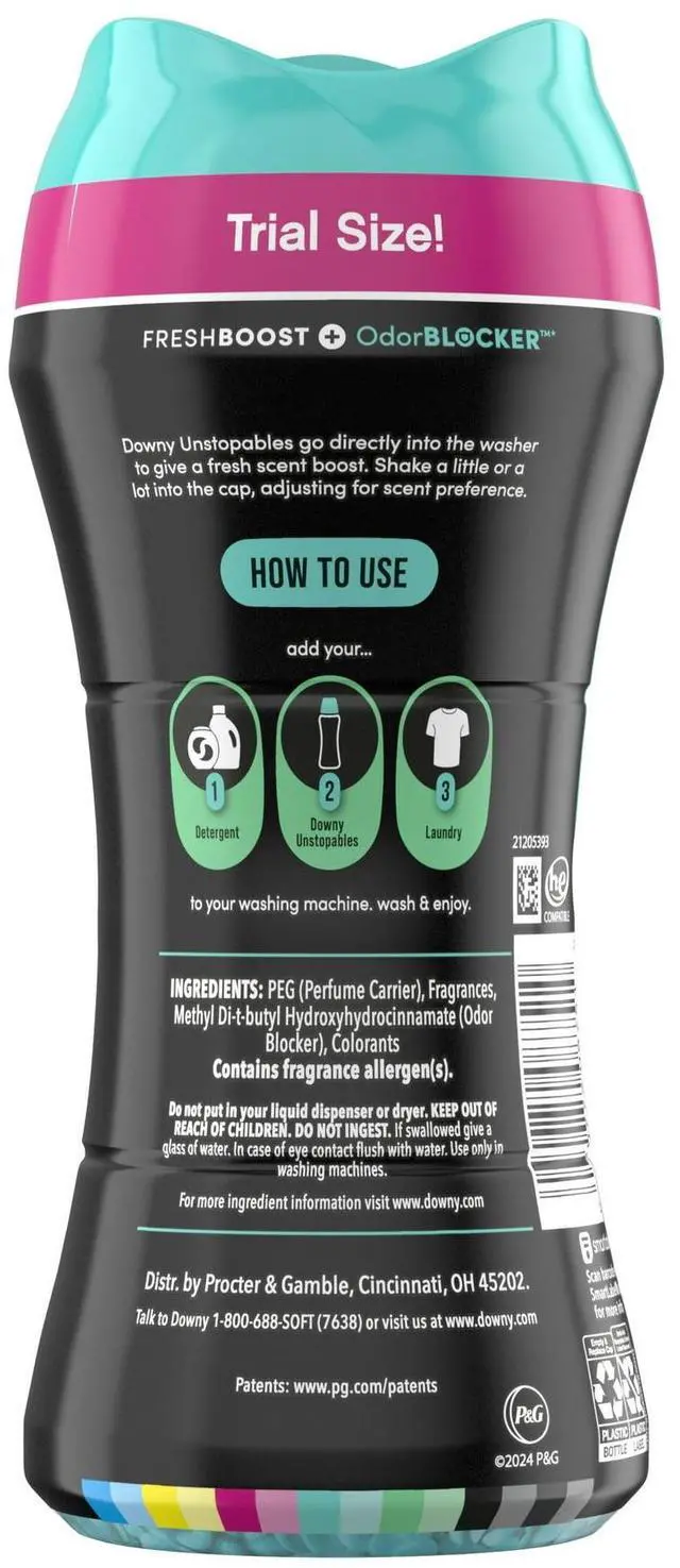 Main image of Downy Unstopables InWash Scent Booster Beads, Fresh Scent 5.7oz, OdorBLOCKER Technology, Up to 6X LongerLasting Freshness for All Fabrics & Washers