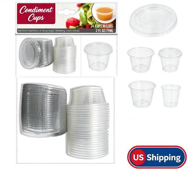 Main image of Evri Durable Plastic Condiment Cups - 50 Pack