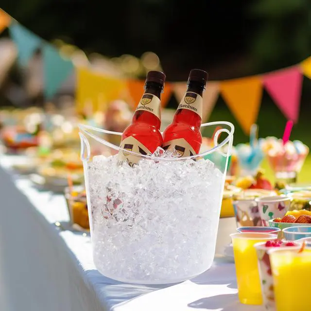 Alt view image 3 of 4 - Way To Celebrate Clear Plastic Ice Bucket with Handles, 162 oz