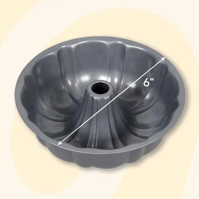 Alt view image 6 of 7 - Wilton Everyday Non-Stick 6" Fluted Tube Bundt Cake Pan, Packaging May Vary