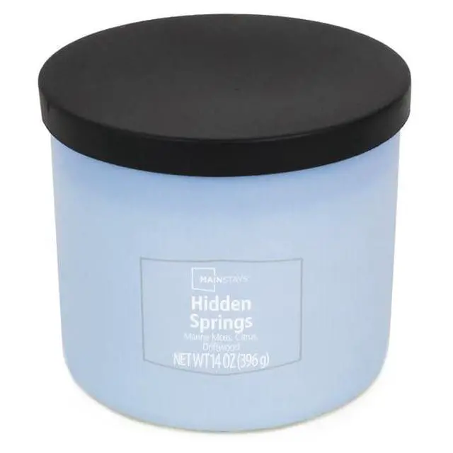 Alt view image 4 of 4 - Mainstays Hidden Springs 3-Wick Textured Wrapped Jar Candle, 14 Ounce