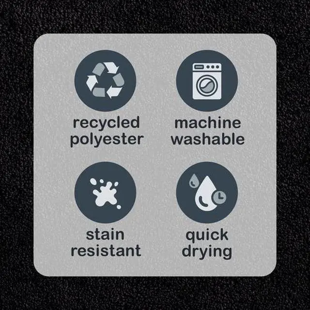 Alt view image 2 of 5 - Mainstays Basic Polyester Toilet Lid Cover in Black, 19 x 22 Inches