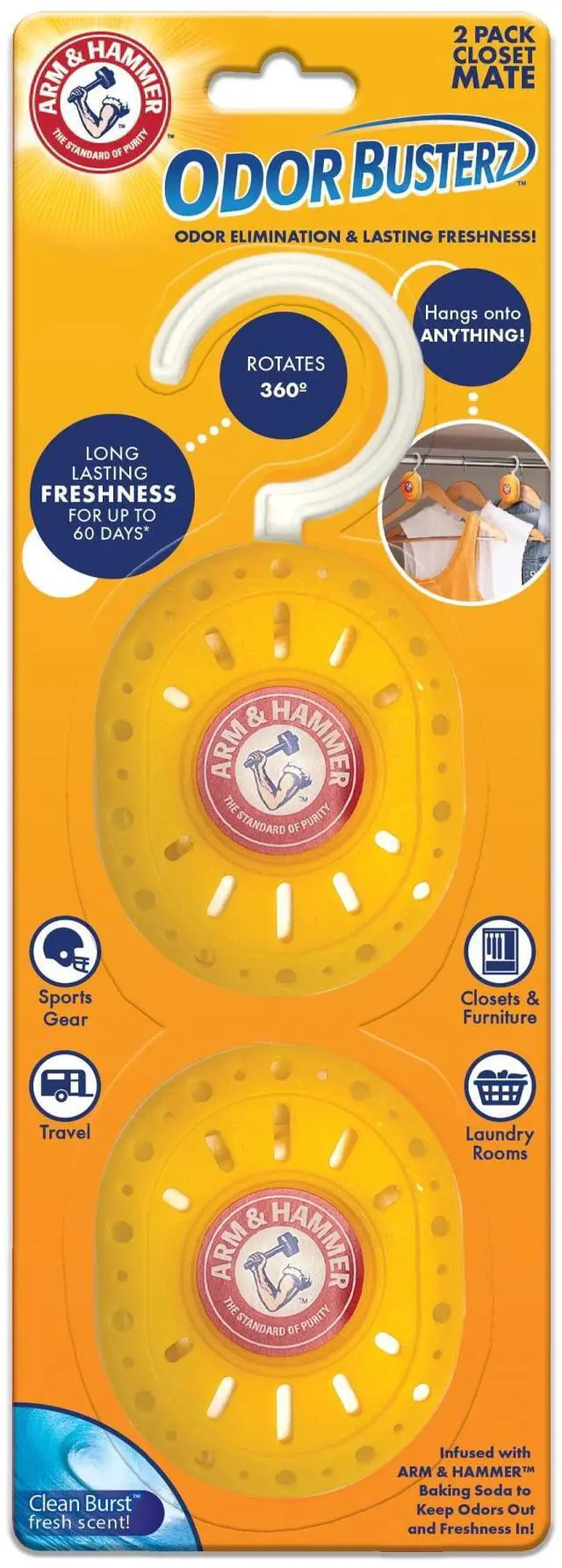 Main image of Arm & Hammer Odor Busterz Closet Odor Eliminator, 2Pack