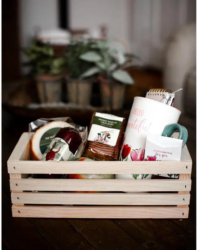 Alt view image 4 of 7 - Hello Hobby Unfinished Wood Crate, 12 in x 5.5 in x 4 in