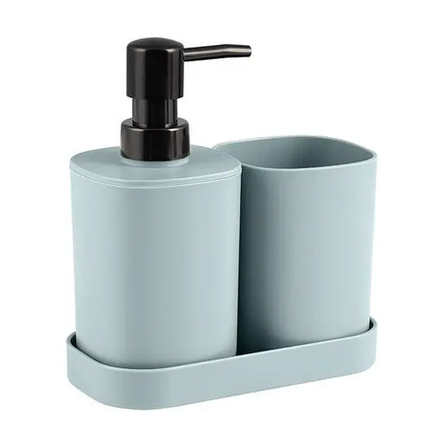 Alt view image 4 of 6 - Mainstays 3-Piece Plastic Bathroom Sink Set, Blue