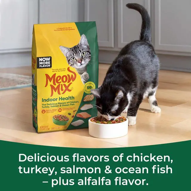 Alt view image 6 of 6 - Meow Mix Indoor Health Dry Cat Food for Adult Cats, 3.15 lb. Bag