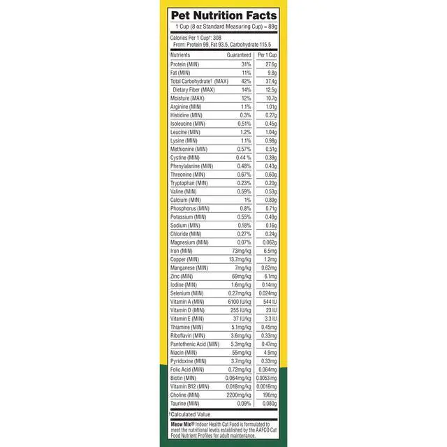 Alt view image 4 of 6 - Meow Mix Indoor Health Dry Cat Food for Adult Cats, 3.15 lb. Bag