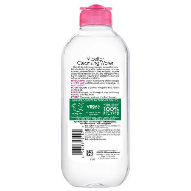 Alt view image 3 of 5 - Garnier SkinActive Micellar Cleansing Water All in 1 Makeup Remover, Face Cleanser, 13.5 fl oz
