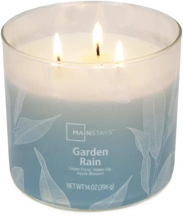Main image of Mainstays 3-Wick Ombre Wrap Garden Rain Candle, 14 Ounce