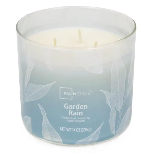 Alt view image 6 of 6 - Mainstays 3-Wick Ombre Wrap Garden Rain Candle, 14 Ounce