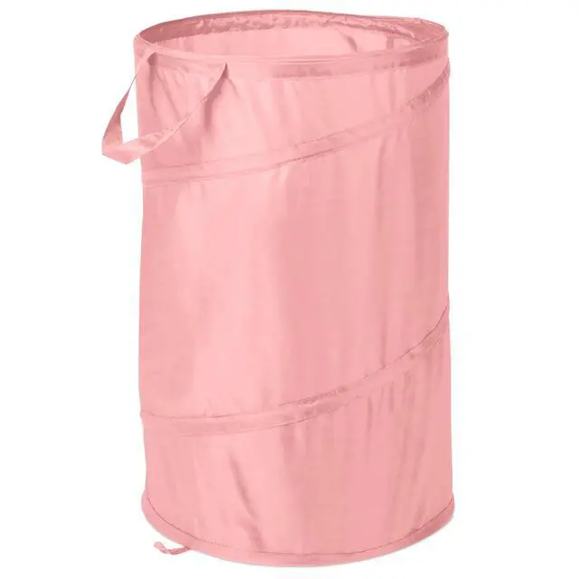 Alt view image 4 of 5 - Mainstays Pop-Up Spiral Polyester Laundry Hamper, Pink