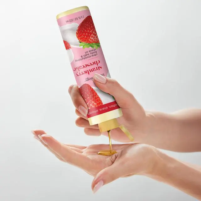 Alt view image 2 of 5 - Bodycology Strawberry Cheesecake Ultra-Moisturizing Body, Bath & Shave Oil, 7.5 fl oz