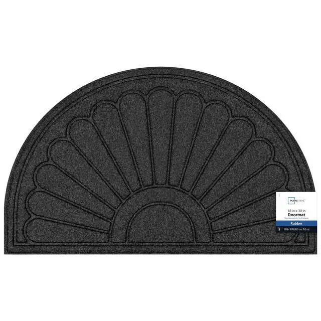 Alt view image 4 of 4 - Mainstays Sunburst Utility Door Mat, Gray, Polyester, 18 in x 30 in