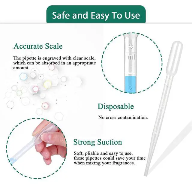 Alt view image 6 of 6 - Moveland 3mL Disposable Plastic Pipettes for Makeup Tool, Class, Crafting