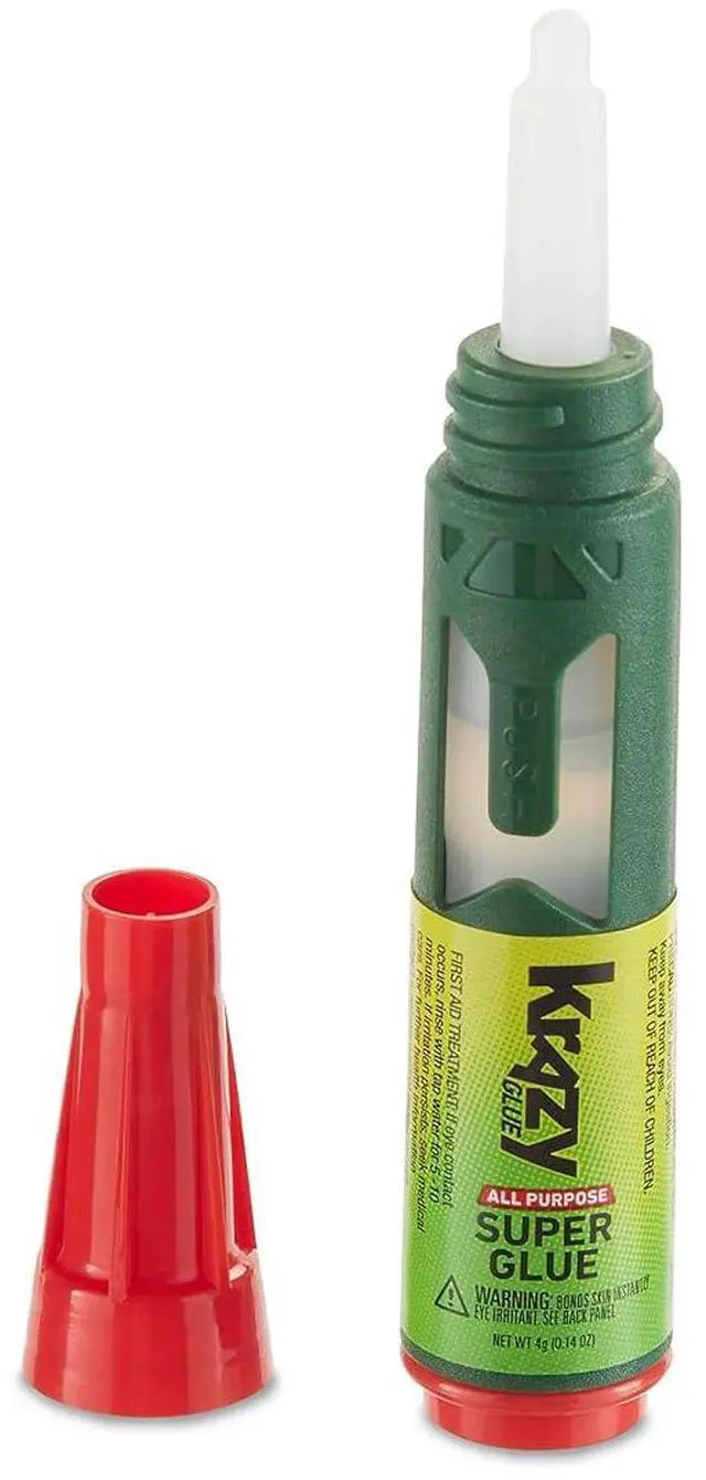 Alt view image 4 of 5 - Krazy Glue All Purpose Precision Control Superglue Pen 4g Clear Fast-Drying Adhesive One-Drop Applicator for Plastic Ceramic Wood Rubber Metal Leather & More