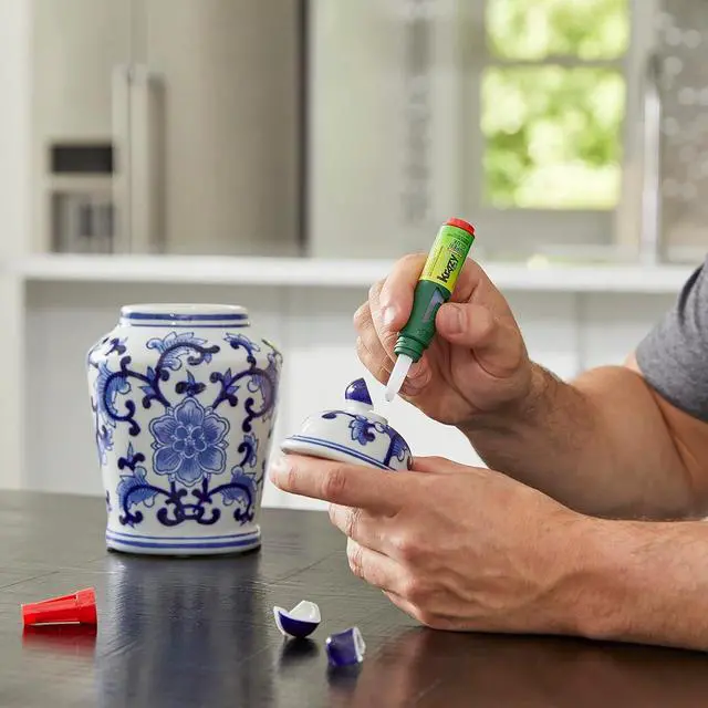 Alt view image 3 of 5 - Krazy Glue All Purpose Precision Control Superglue Pen 4g Clear Fast-Drying Adhesive One-Drop Applicator for Plastic Ceramic Wood Rubber Metal Leather & More