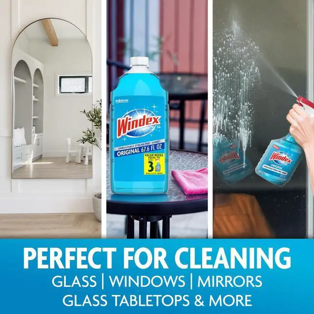 Alt view image 3 of 6 - Windex Original Glass & Window Cleaner Refill, 67.6 oz