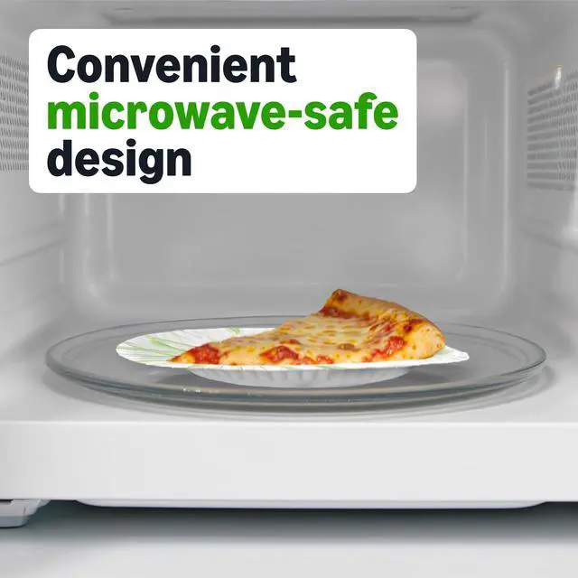 Alt view image 5 of 6 - Amazon Basics Disposable Paper Plates, 8.62 Inch, Microwave-Safe, Cut Resistant, Soak-Proof, 100 Count