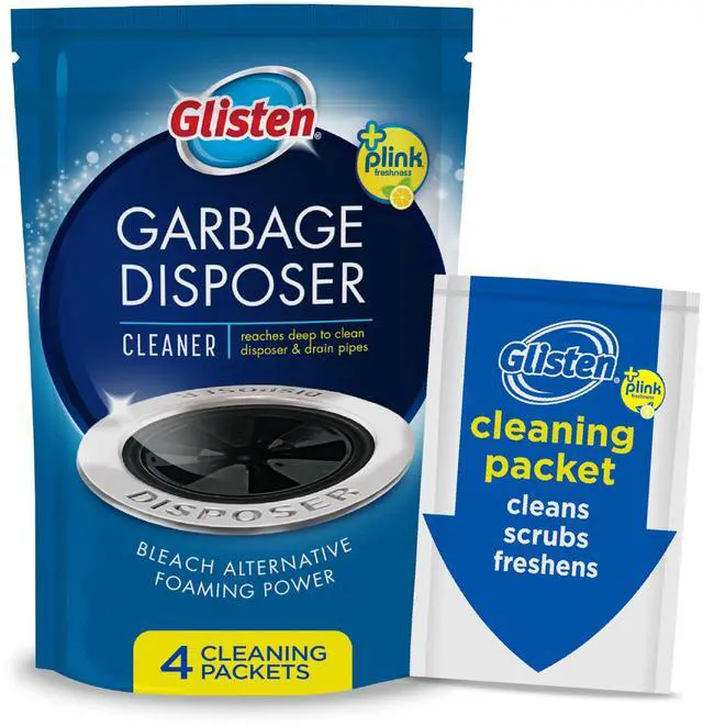 Main image of Glisten Garbage Disposer Cleaner 4 Packets Lemon Scent Odor Eliminator