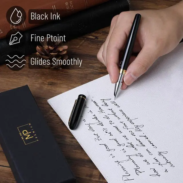 Alt view image 7 of 7 - Mr. Pen Luxury Fountain Pen, Fine Nib, Black