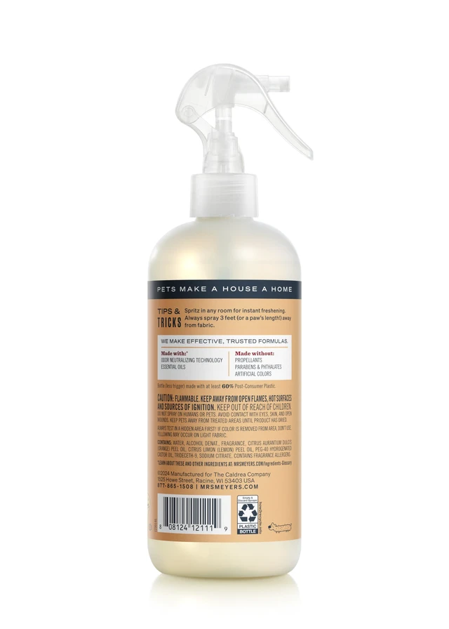Alt view image 6 of 7 - Mrs. Meyer's Clean Day Pet Odor Neutralizer, Orange Blossom Scent, 12oz