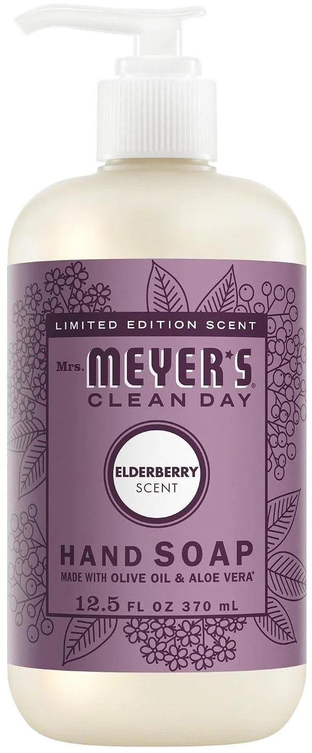Main image of Mrs. Meyer's Clean Day Hand Soap, Elderberry Scent, 12.5 fl oz