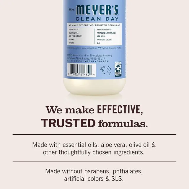 Alt view image 6 of 7 - MRS. MEYER'S CLEAN DAY Hand Soap, Bluebell Scent, 12.5 Fl Oz Bottle