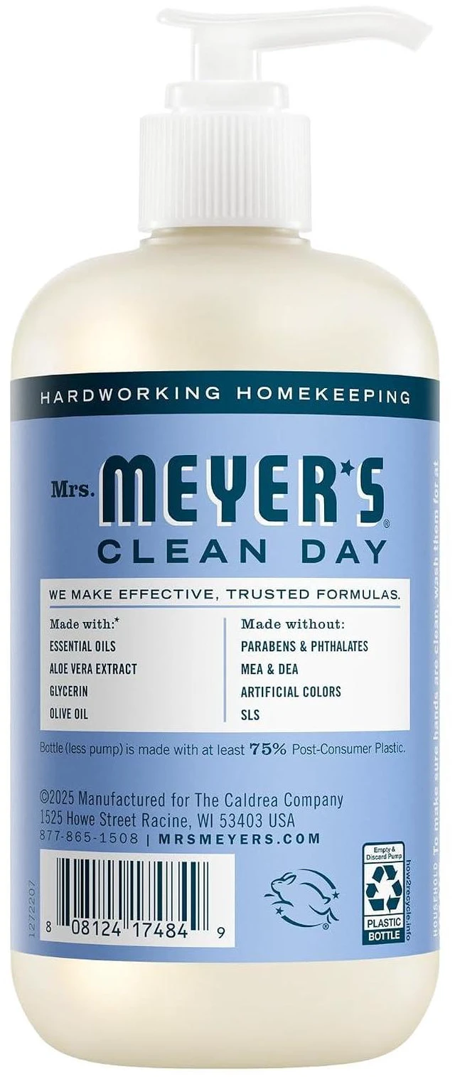 Alt view image 3 of 7 - MRS. MEYER'S CLEAN DAY Hand Soap, Bluebell Scent, 12.5 Fl Oz Bottle