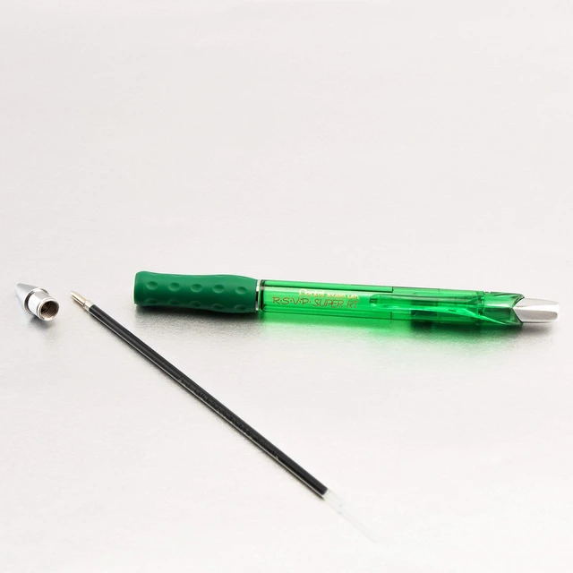 Alt view image 3 of 7 - Pentel RSVP Super RT Ballpoint Pen, 1.0mm Medium Line, Green Ink, Pack of 2 (BX480BP2D)